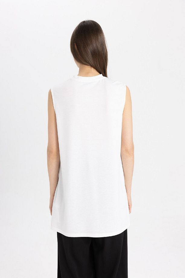 Regular Fit Bisiklet Yaka Kolsuz Basic Düz Tunik A8352ax24sp - 6