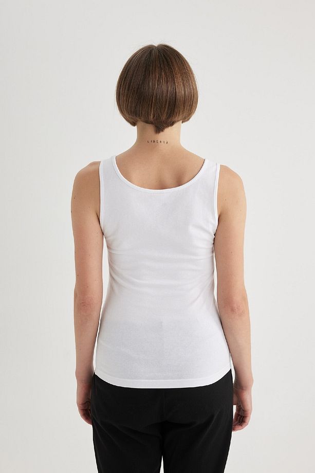 Regular Fit Pamuklu Basic Düz Beyaz Iç Atlet-fall In Love R9041az24sp - 5