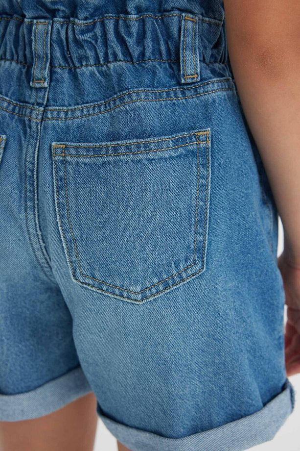 Kız Çocuk Paperbag Jean Şort B8113A824SM - 7