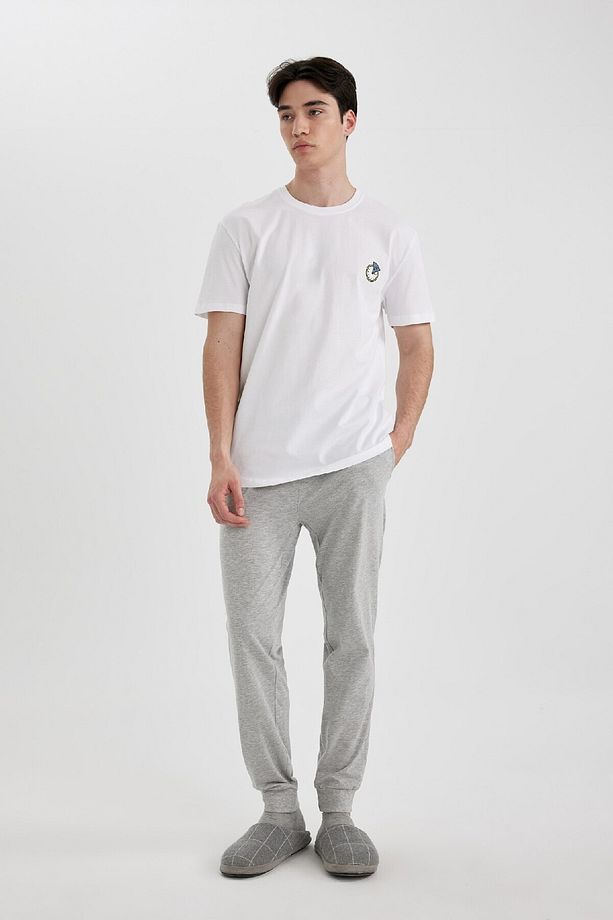 Regular Fit Bisiklet Yaka Baskılı Kısa Kollu Üst B8693ax24sp - 2