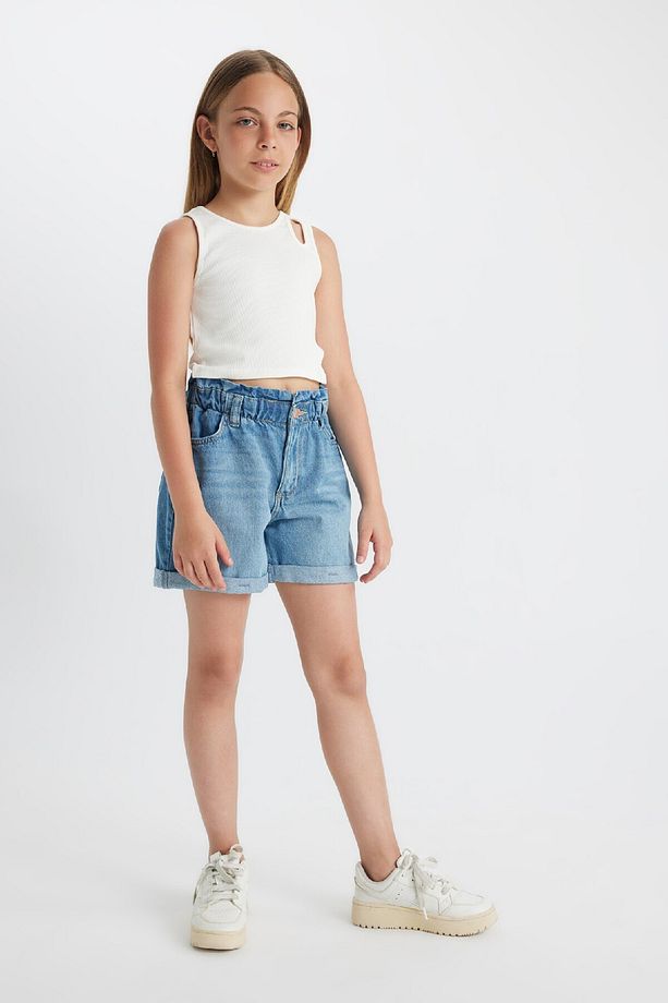 Kız Çocuk Paperbag Jean Şort B8113A824SM - 2