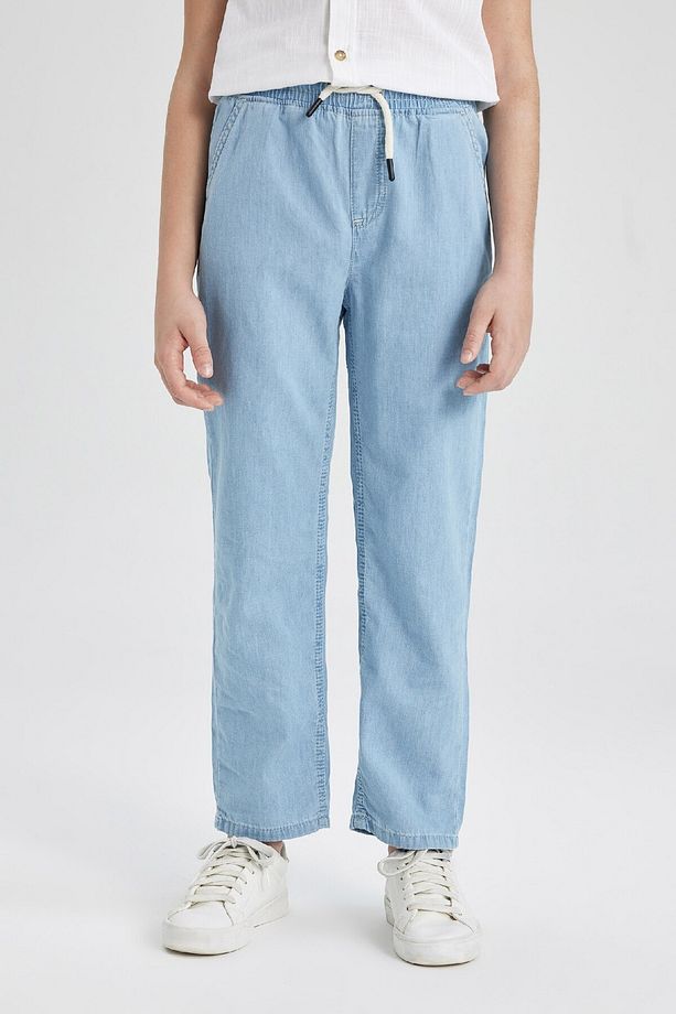 Erkek Çocuk Straight Fit Düz Paça Basic Düz Jean Pantolon B5740a824sm - 4