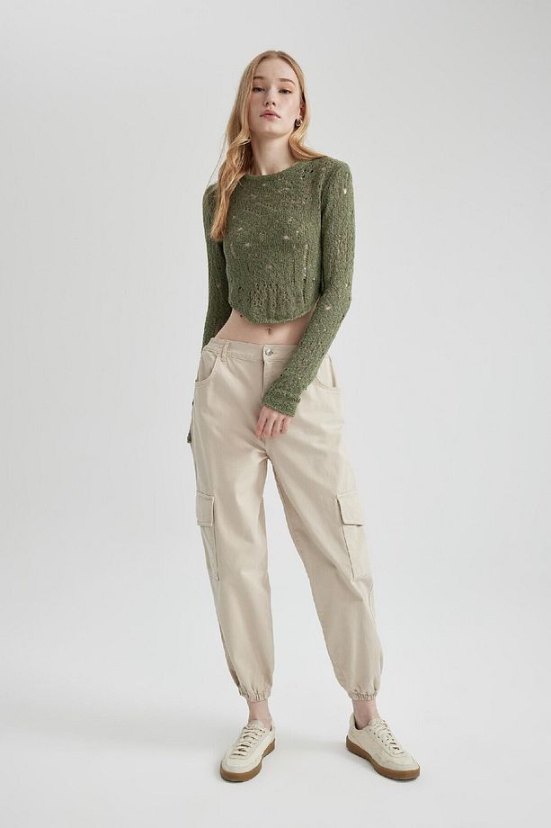 Coool Jogger Pantolon Gabardin Kumaş Normal Bel Basic Düz Kargo Cepli B0454ax24sp - 3