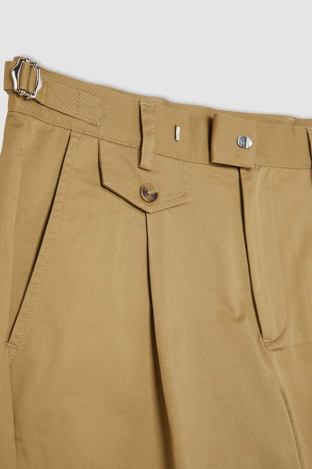 Twill Yazlık Kumaş Pantolon Tapered Fit Cepli Basic Düz Keten Karışımlı Duble Paça B6585ax24sp - 8