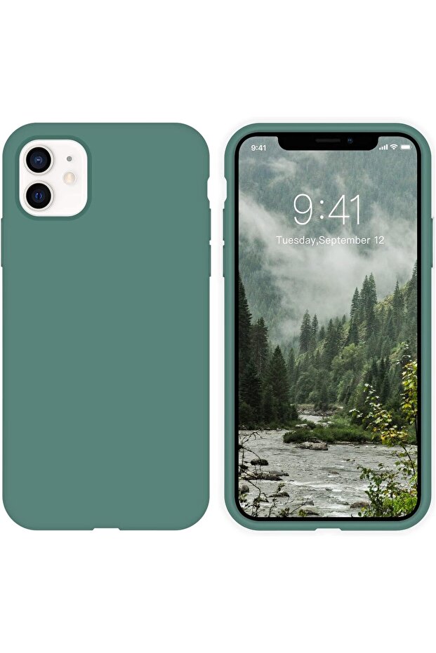 حافظة هاتف بشعار iPhone 11، مصنوعة من السيليكون الفاخر الناعم، وبطانة من الألياف الدقيقة، متينة - 1