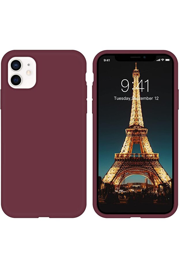 حافظة هاتف بشعار آيفون 11، حافظة رفيعة من مطاط السيليكون الناعم مضادة للخدش ومتينة - 1