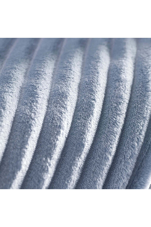 Karaca Ruby Stripe Wellsoft Blanket, Single, Blue - 5