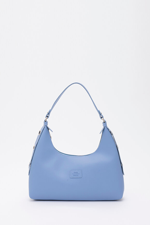Blue Shk82 Baguette Model Single Compartment Women's Faux Leather Shoulder Bag