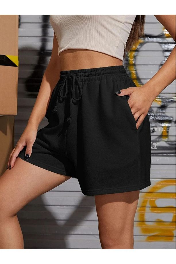 genç şort Basic Düz Beli Lastikli - 2
