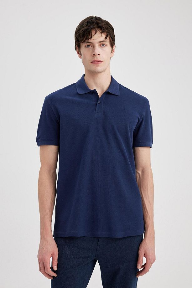 Regular Fit Polo Yaka Kısa Kollu Basic Düz Pike Kumaş Tişört C1293ax24sp - 6