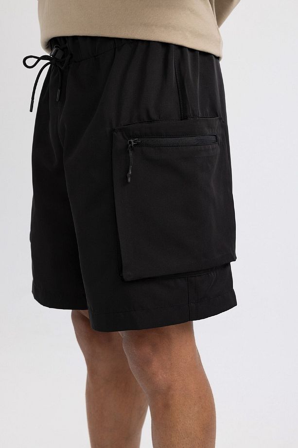 Fit Oversize Geniş Kalıp Kargo Cepli Dokuma Sporcu Şort C1530ax24sm - 5
