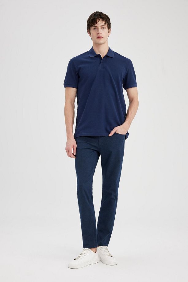 Regular Fit Polo Yaka Kısa Kollu Basic Düz Pike Kumaş Tişört C1293ax24sp - 7