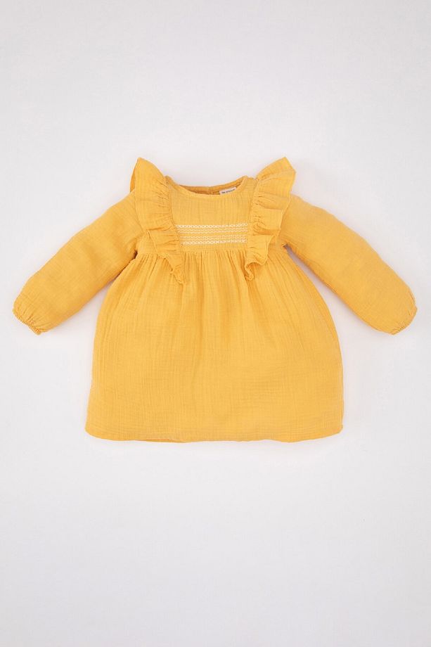 Kız Bebek Uzun Kollu Müslin Elbise B9628a524sp - 1