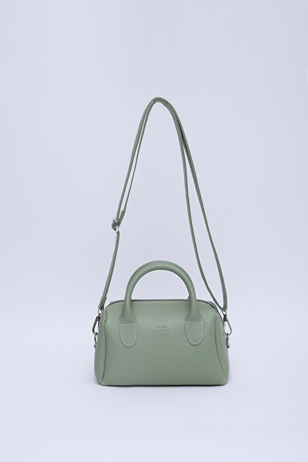 Mint Green Shk184 Faux Leather, Zippered Single Compartment, Strap Hand, Arm and Shoulder Bag