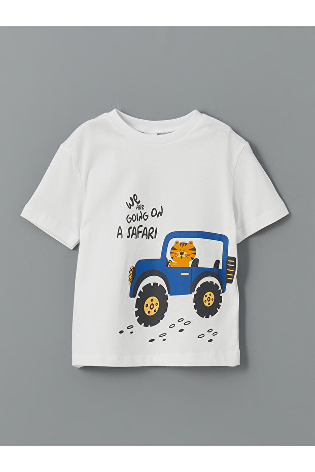 Crew Neck Printed Boy's T-Shirt