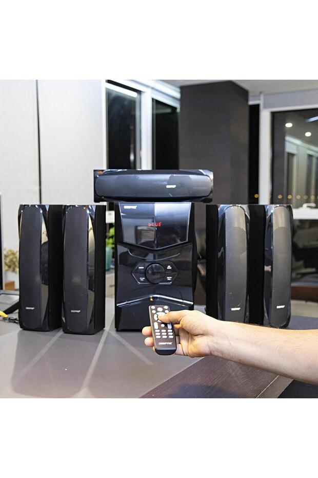 5.1 Channel Multimedia Speaker System with Remote Control| FM Radio, Bluetooth|50000W PMPO GMS8578| - 3