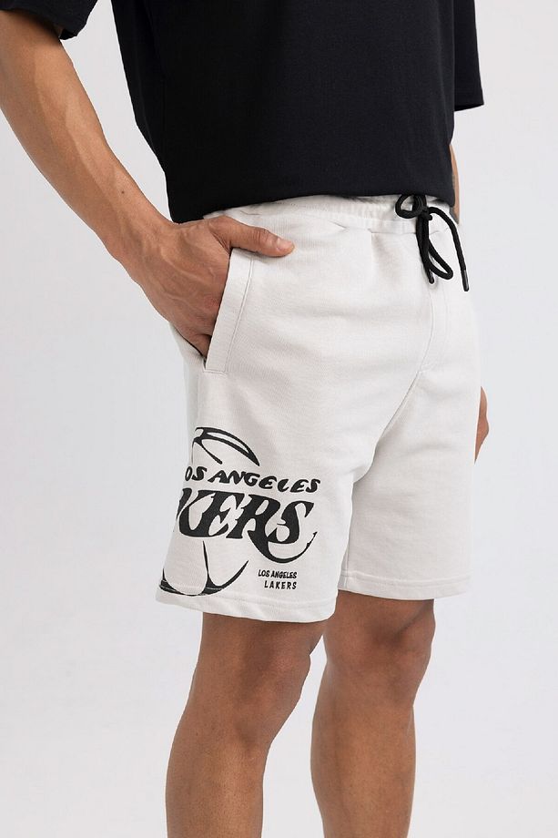 DeFactoFit NBA Los Angeles Lakers Standart Fit Şort B9896AX24SM - 4
