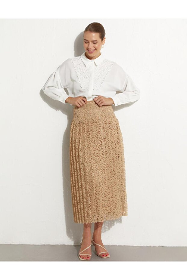 Pileli Dantel Etek - 1