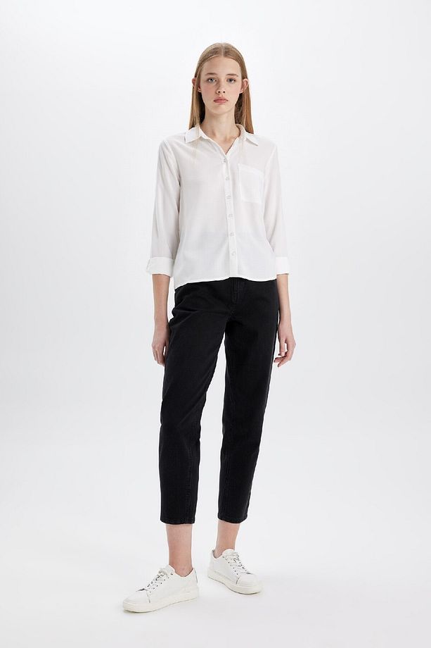 Regular Fit Basic Düz Uzun Kollu Gömlek W3614az24sp - 2