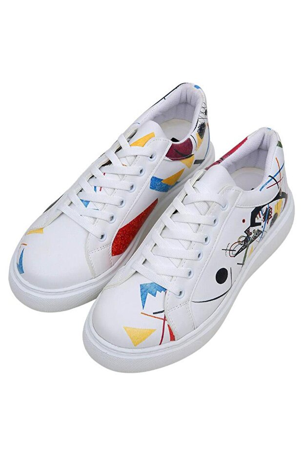 Women's Vegan Leather White Sneakers - Crash of Neuron Design