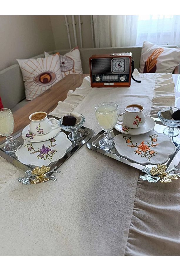 Sunumluk Peçete, Kokteyl Peçetesi, Kahve Yanı Sunumluk, Bardak Altlığı 6 Adet Sunum Peçetesi - 1