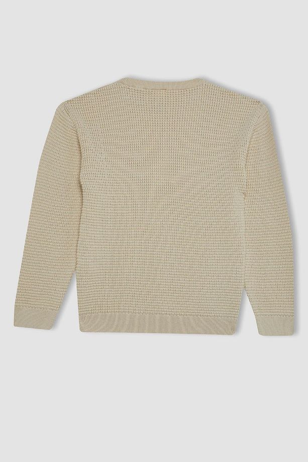 Erkek Çocuk Bisiklet Yaka Basic Düz Triko Kazak C2270a824wn - 7