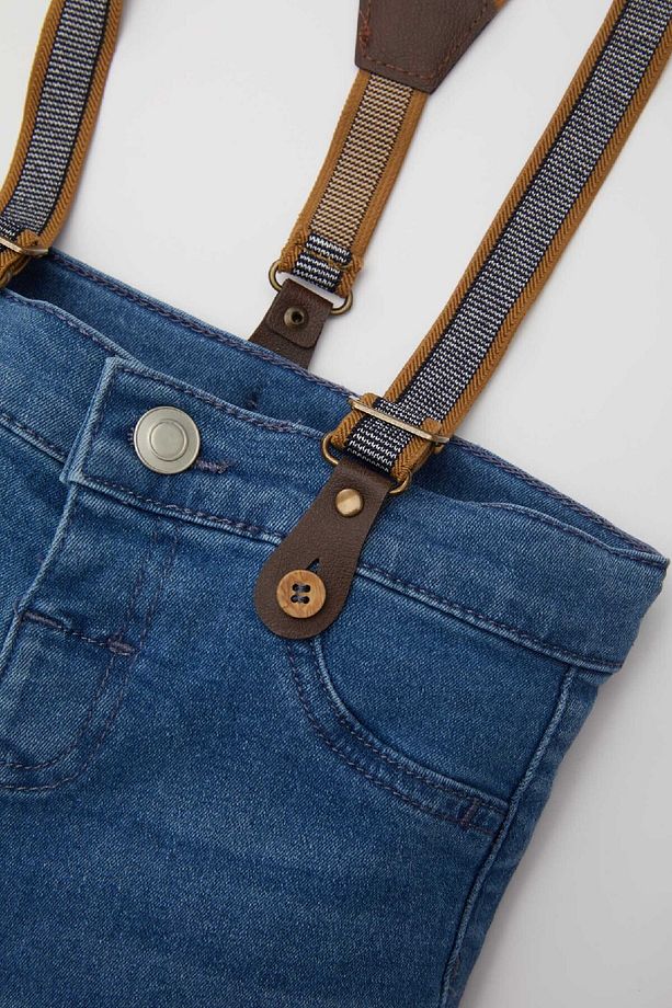 Erkek Bebek 2'li Takım Jean Şort Pantolon Askısı C2289a524sm - 2