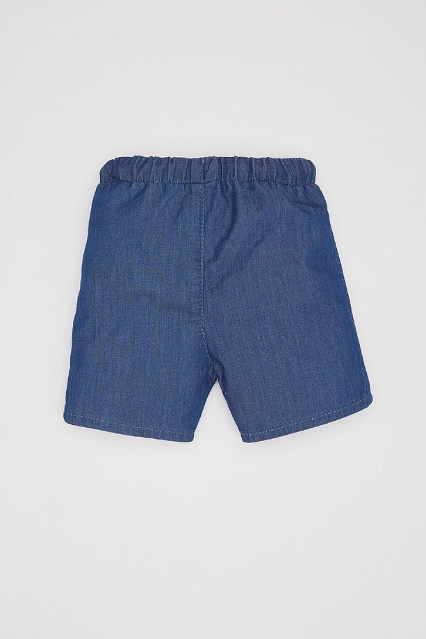 Erkek Bebek Basic Düz Beli Bağcıklı Jean Şort C2281a524sm - 6