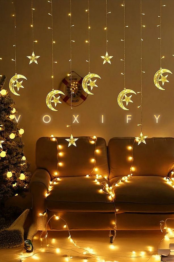 Perde Led 3x3 Metre Modlu Ambiyans Ayarlabilir Boy Kalpli Dekor Mikro Led Işık Perde Usbli Ve Pilli - 3