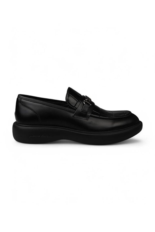 70919 Genuine Leather Black Men's Casual Shoes
