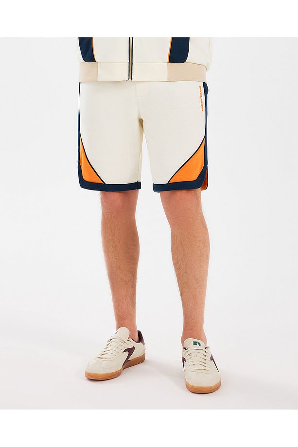 M Diagonal Lw Fleece Sweatshort Erkek Off White Şort S2510040-102 - 1