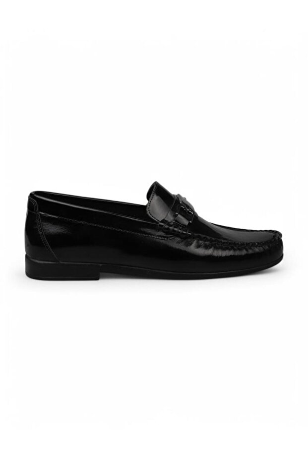 25109 Genuine Leather Black Patent Leather Men's Casual Shoes
