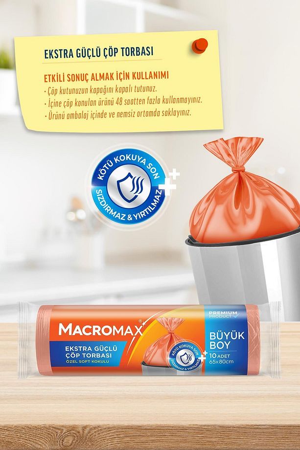 Ekstra Güçlü Çöp Torbası Büyük Boy 10'lu X 3 Adet - 3