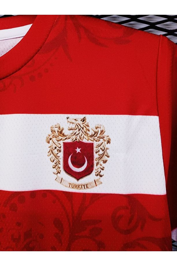Kurt Motifli Yeni Nesil Türkiye Forması TEK ÜST  K0172 (Tek Kelime İsim ve Numara Yazılır)-M - 8