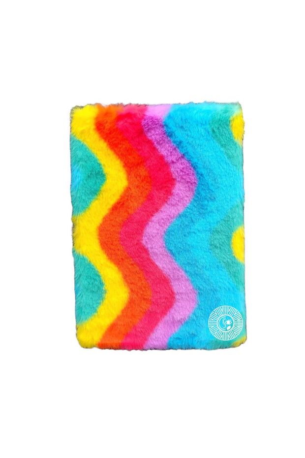 Plush Rainbow A5 Striped Notebook - 1