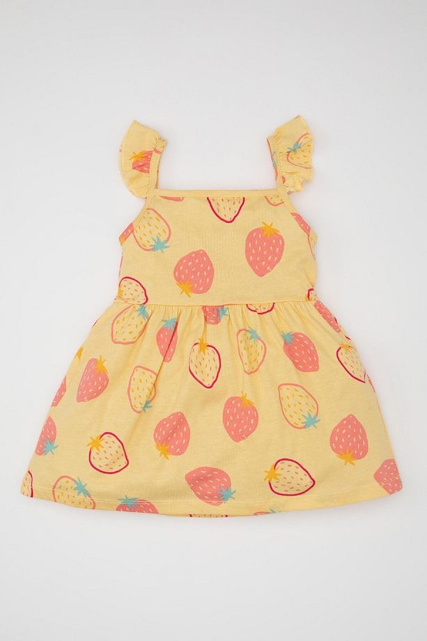 Kız Bebek Desenli Kolsuz Elbise C0078A524SM - 4