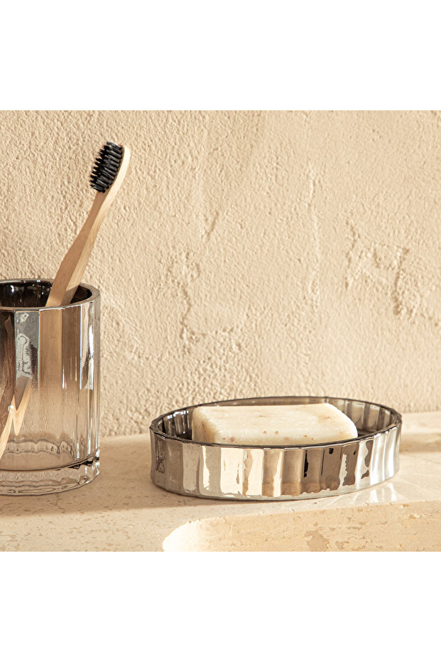 Fudes Soap Dish Transparent/Silver - 2