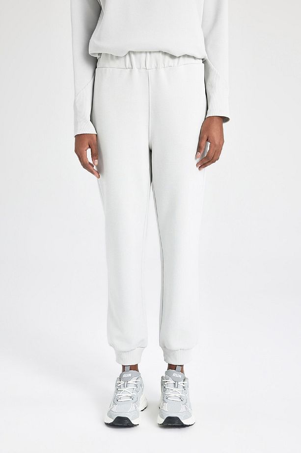 Fit Sporcu Jogger Eşofman Altı Standart Fit Cepli Esnek Paça Skuba Dalgıç Kumaş Basic Düz C22 - 4