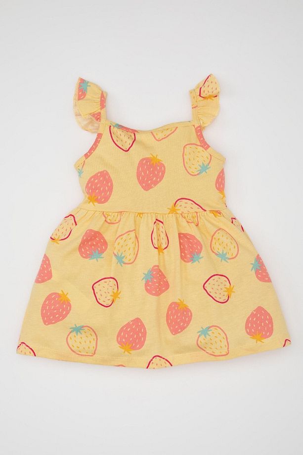 Kız Bebek Desenli Kolsuz Elbise C0078A524SM - 7