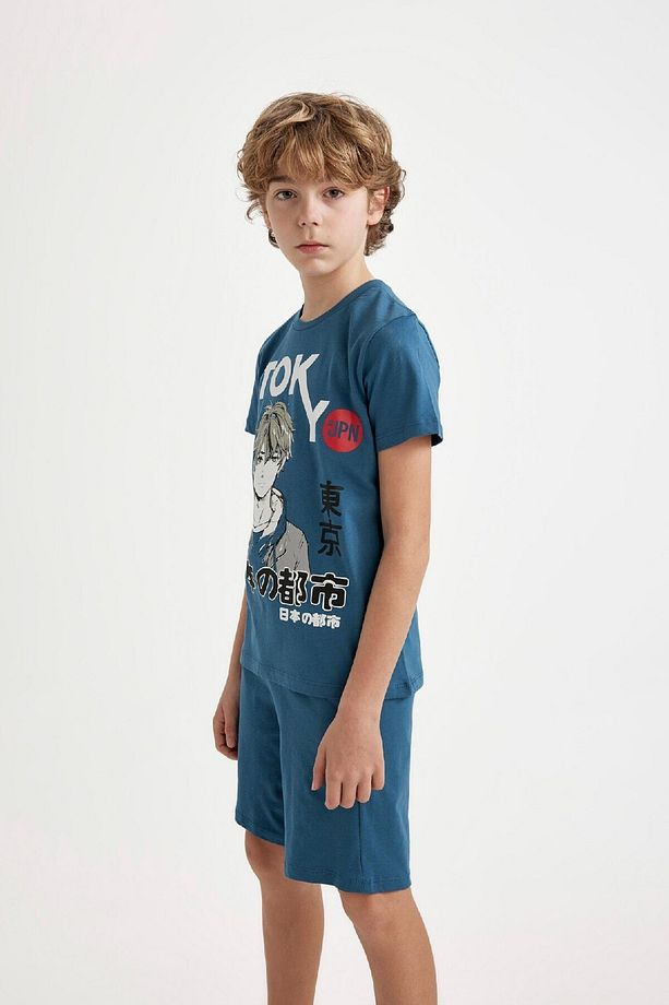 Erkek Çocuk Pijama Takımı Baskılı Kısa Kollu Üst Şort C2783a824sm - 6