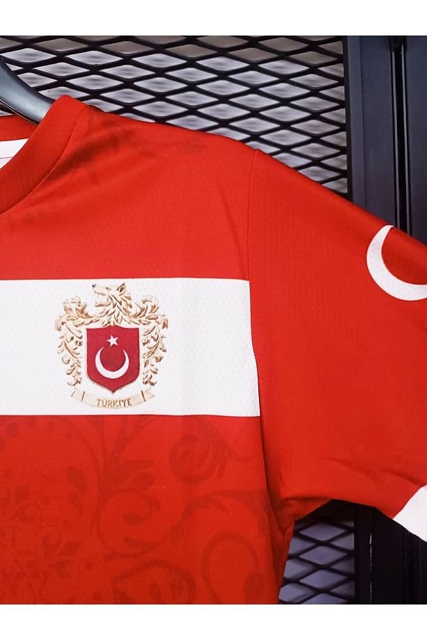 Kurt Motifli Türkiye-Azerbaycan Forması TEK ÜST K0173 (Tek Kelime İsim ve Numara Yazılır)-128 - 5