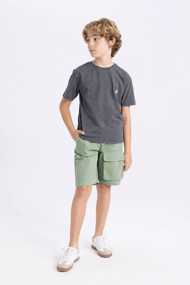 Erkek Çocuk Kargo Fit Gabardin Şort C3528a824sm - 3