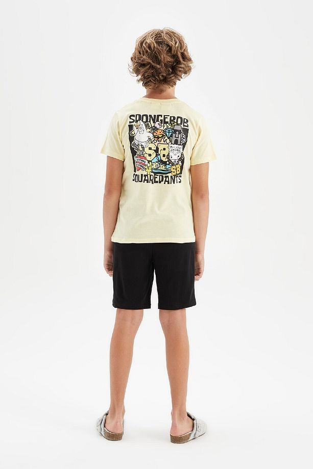 Erkek Çocuk Spongebob Pijama Takımı Bisiklet Yaka Kısa Kollu Üst Şort C2845a824sm - 6