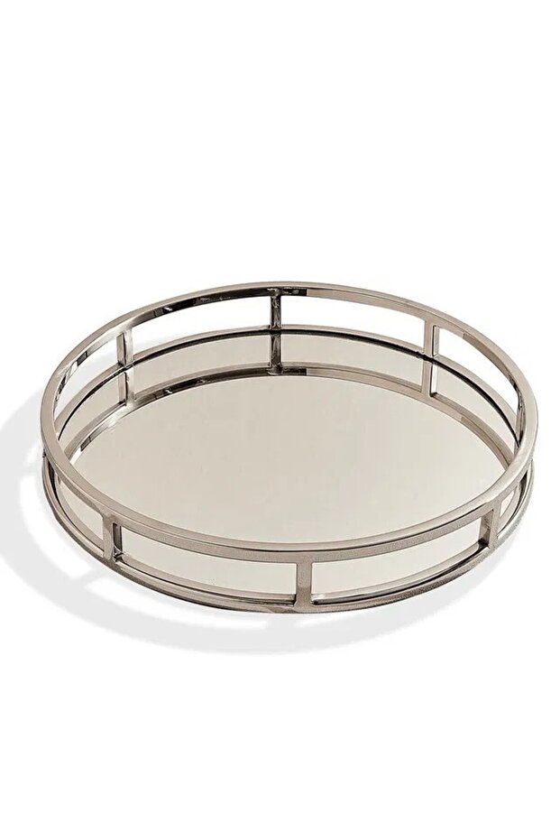 Mirror Metal Round Tray 37X5 cm