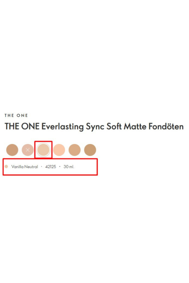 The One Everlasting Sync Soft Matte Fondöten 42125 - 3