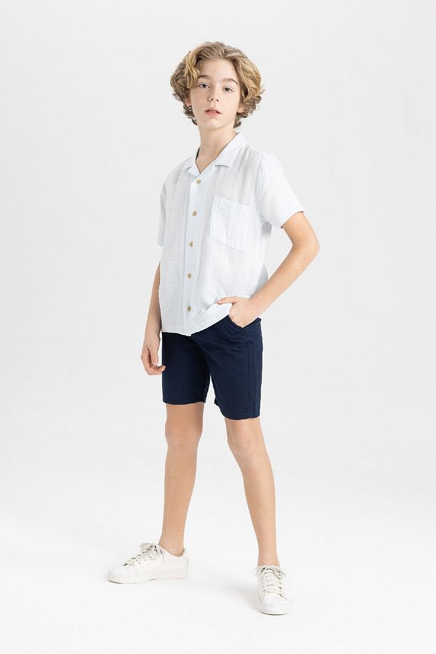 Erkek Çocuk Cepli Basic Düz Gabardin Şort C2955a824sm - 3
