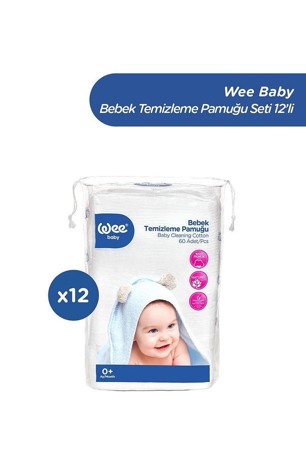 Bebek Temizleme Pamuğu Seti (60x12 720 Adet) - 1