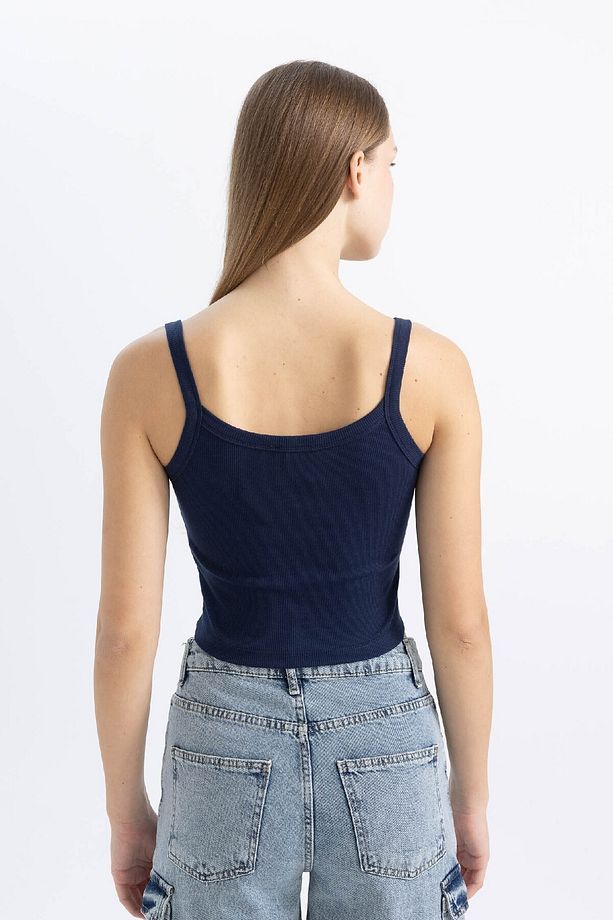 Coool Fitted Fitilli Kaşkorse Basic Düz Atlet B0563ax24sm - 4