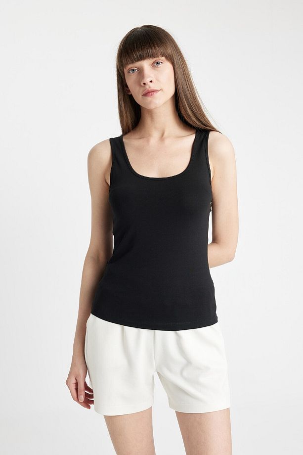 Regular Fit Pamuklu Basic Düz Siyah Iç Atlet-fall In Love R9041az24au - 3