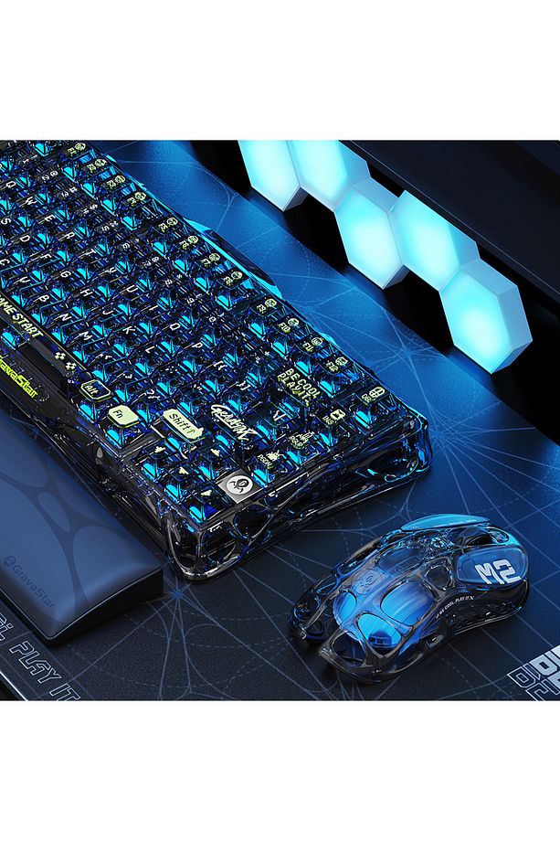 Mercury M2 RGB 26K DPI Optik Gaming Mouse, Kablosuz, Programlanabilir 5 Tuşlu Şeffaf Siyah - 9